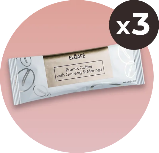 Elcafe Premix Coffee with Ginseng & Moringa Product