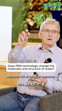Does PEM technology change the molecules and structure of water?